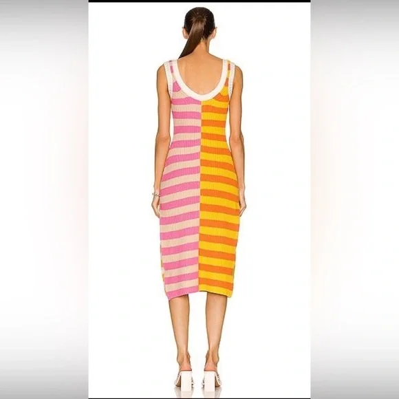 Brand new with tag Staud Seashore Dress in Capri Stripe Multi - Picture 6 of 11